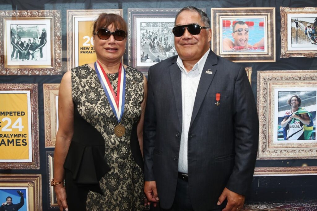 Tewai with Paralympian and husband Latoa Halatau