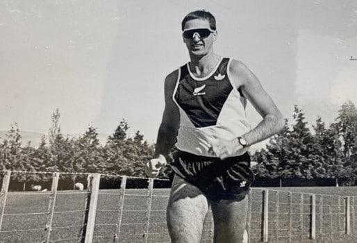 Paralympian David Mills running