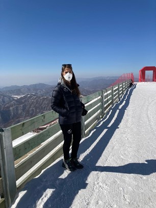 Gracey at the Yanqing National Alpine Skiing Centre for the Beijing 2022 Paralympic Winter Games.